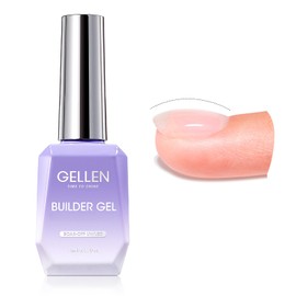 Gellen Builder Gel, 5 in 1 Clear Gel, 0.6 fl oz (18 ml), Long Length, Nail Strengthening Gel, Hard Gel Nails, Corrects Unevenness, UV/LED Compatible