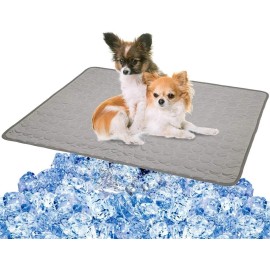 VeMee Large Cooling Mat Pad Dogs Cats Ice Silk Mat Cooling Blanket Cushion 28"x22"