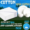 Towelogy® Pack Of 3 White Cotton Dish Cloths Extra Large