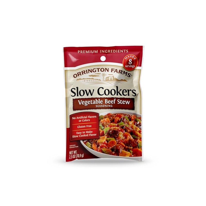 Orrington Farms Slow Cookers Seasoning, Vegetable Beef Stew, 2.5 oz