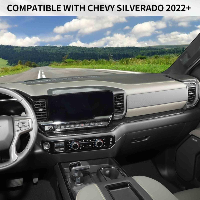 RAZPOY for Silverado Dash Panel Cover, Center Console Dashboard Trim
