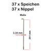 Nirosta 2.34 mm Reinforced Spokes 251 mm Including Brass Spoke