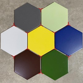 4.7mm (3/16") Hexagonal Tile Spacers 100 Pack Plastic Grout Spacers for Precise Hex Tile Alignment (Red)