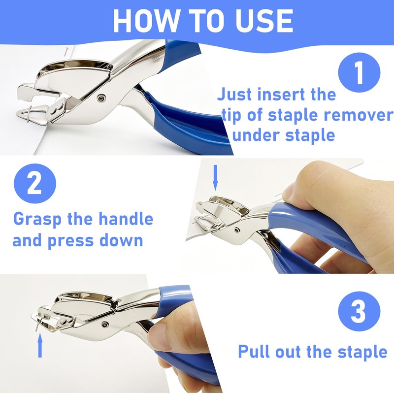 2PCS Staple Remover Staple Puller Remover for Home School Office,Quick