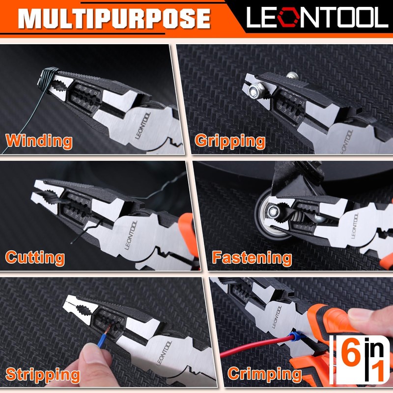 LEONTOOL Strong Pliers, Eccentric Leverage, Power Pliers, Electrician, Tool, Multi-functional