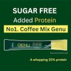 GENU Stevia Protein Coffe Mix, Instant Coffee (100 sticks, Decaffein),
