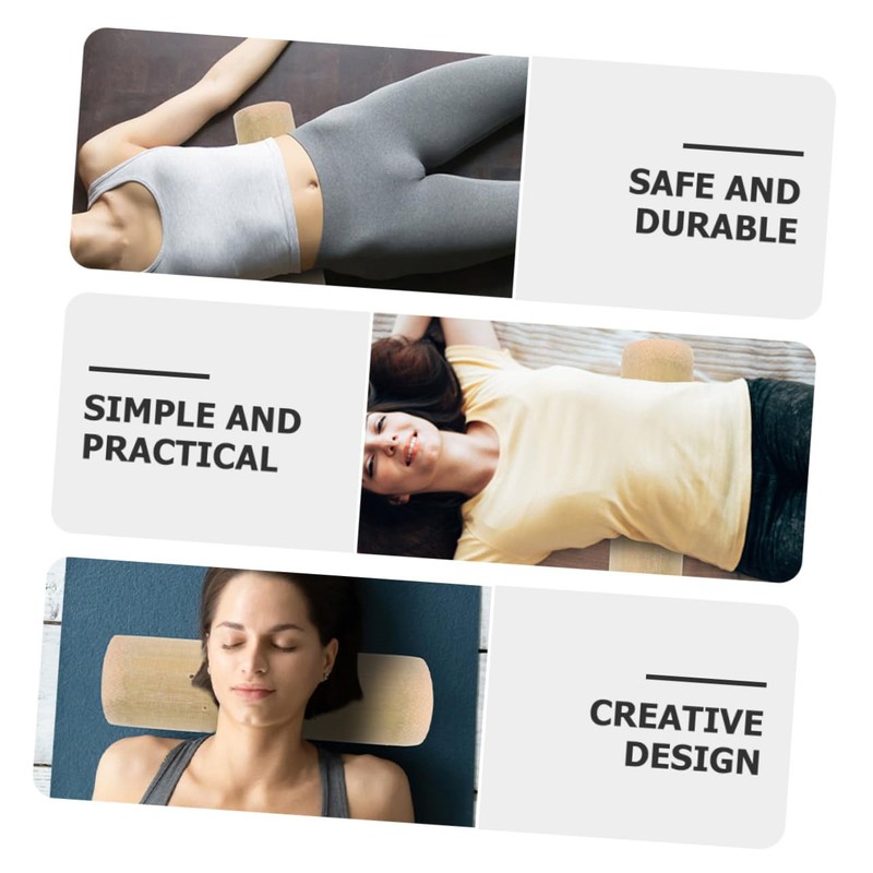 Alipis U-Shape Bamboo Pillow for Sauna Steam Room Stiff Spa