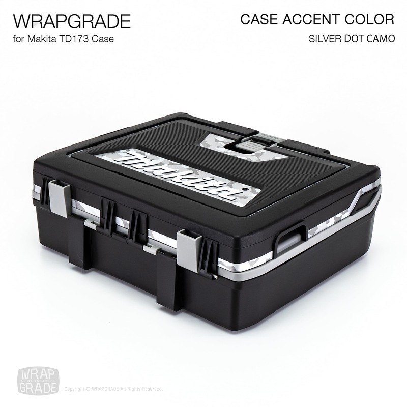 Wrapgrade Case Accent Color Sticker for Makita TD173 (Silver Dot