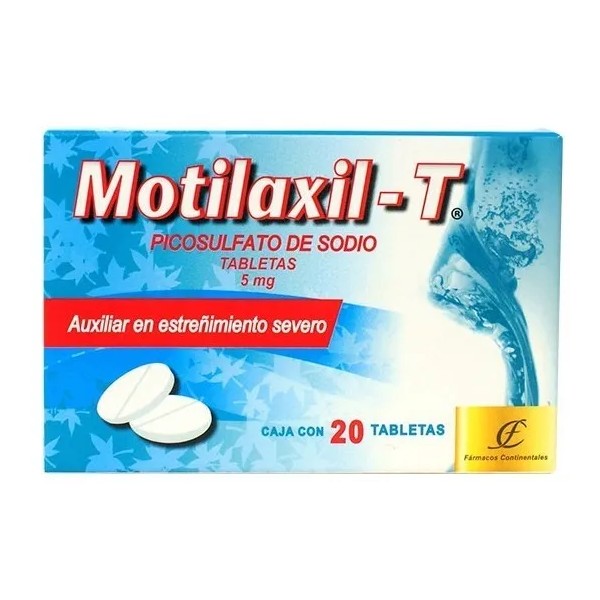 Motilaxil T Picosulfato De Sodio Estreñimiento Severo 20tabs