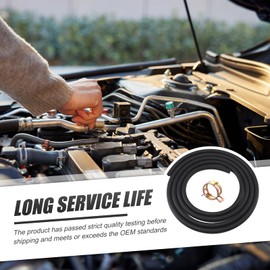 Benzinschlauch-Set, 3 m, 8 mm Durchmesser, mit 20 Schlauchschellen aus 304 Edelstahl, flexibel, Mehrzweck-Benzinschlauch für Motorrad und Auto