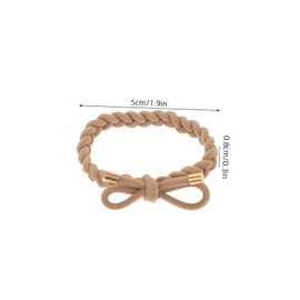 Beavorty 24pcs Elastic Hair Tie: Braid Bow Scrunchies For Medium Thick Heavy Curly Hair Accessories - Women Girls Ponytails Bun Holder No Damage Fixing Rope