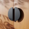 HMXBTO Half-Round Pull Handle, Double-Sided Heavy-Duty Aluminum Push-Pull Handle, Commercial-Grade