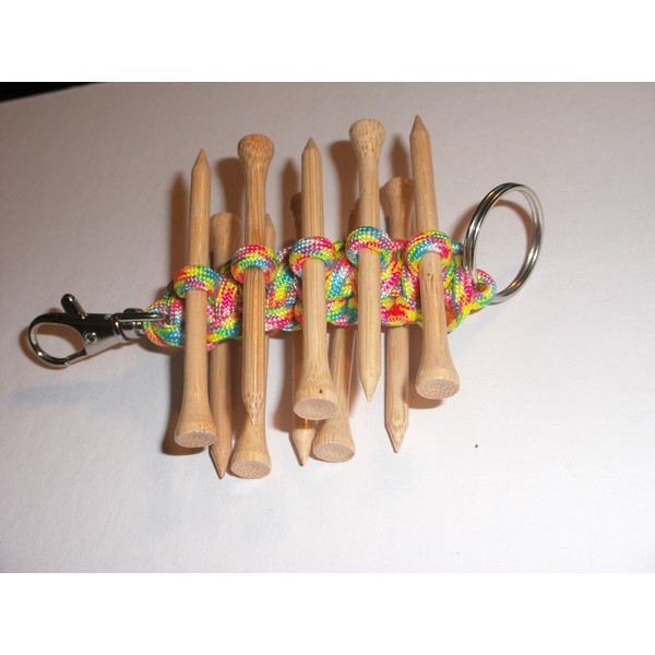 RedVex Paracord Golf Tee Holder - Confetti Color - Holds
