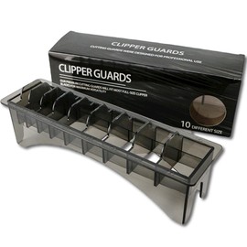 HuGuWdy Clipper Guard Holder，Clipper Holder with 10 Slots Barber Accessories Barber Supplies Professional Organizer Hair Clipper Guards Set Fits for Clipper Guard with Color Coded（1/16"-1"）
