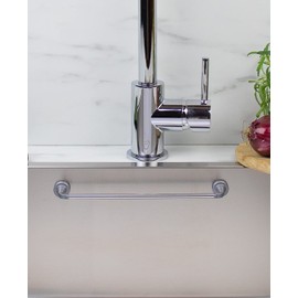 REENBERGS Magnetic Dish Cloth Rail Inside Sink Danish Design Made in Denmark (Regular Magnets for S/S Sink, Stainless Steel w/Swedish Dishcloth)