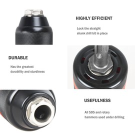 HA3JAW SDS Chuck Adapter for Series SDS-Plus Hammers，3-Jaw 1/2-Inch Keyless Chuck With SDS-Plus Shank