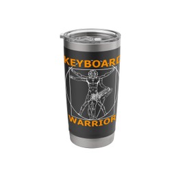 Keyboard Warrior Funny Musician Retro Stainless Steel Insulated Tumbler