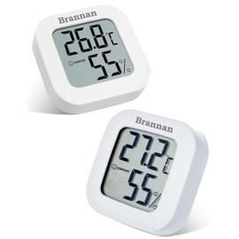 Twin Pack LCD Room Thermometer Indoor Humidity Meter Hygrometer - Accurate Thermometer Room Temperature and Humidity Meter Digital Display to Monitor House Home Office Nursery Bedroom Baby Room Car