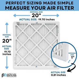 Perfect Aire Elite Air Filter MERV 13 - Electrostatically Charged Pleated Dual Airflow HVAC Filter - Lasts 90 Days (1 Pack, 20x20x1)