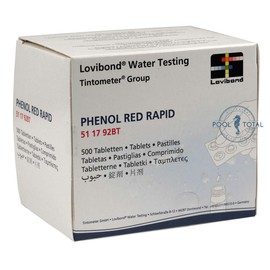 Lovibond Phenol Red Rapid 500 Tablets (50 Strips) by Pool Total, Brand Quality Measurement of pH Value in the Pool and Swimming Pool, Replacement Tablets for Manual Pool Tester (Shake Box)
