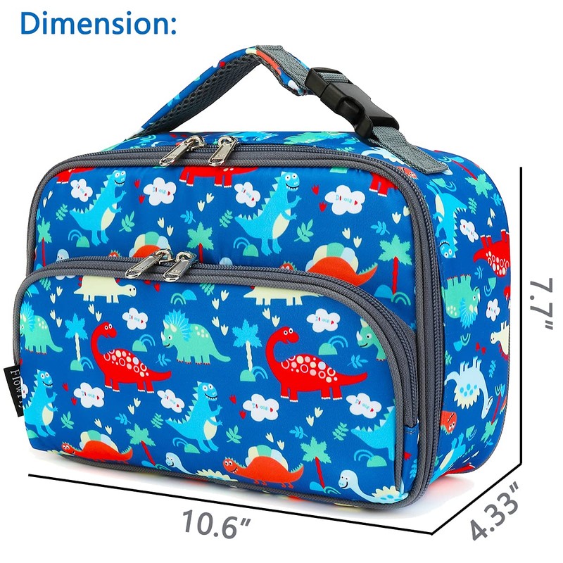 FlowFly Kids Lunch box Insulated Soft Bag Mini Cooer Back