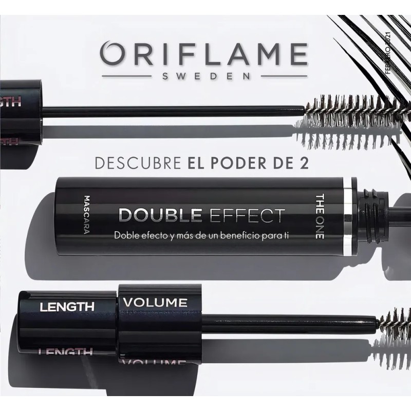Mascara Para Pestañas Doble Efecto Largo-volumen Oriflame Color Negro