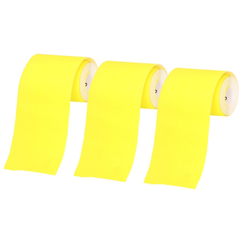 3 Rolls Sandpaper Roll 120 Grit Abrasive Sheet Polishing Grinding