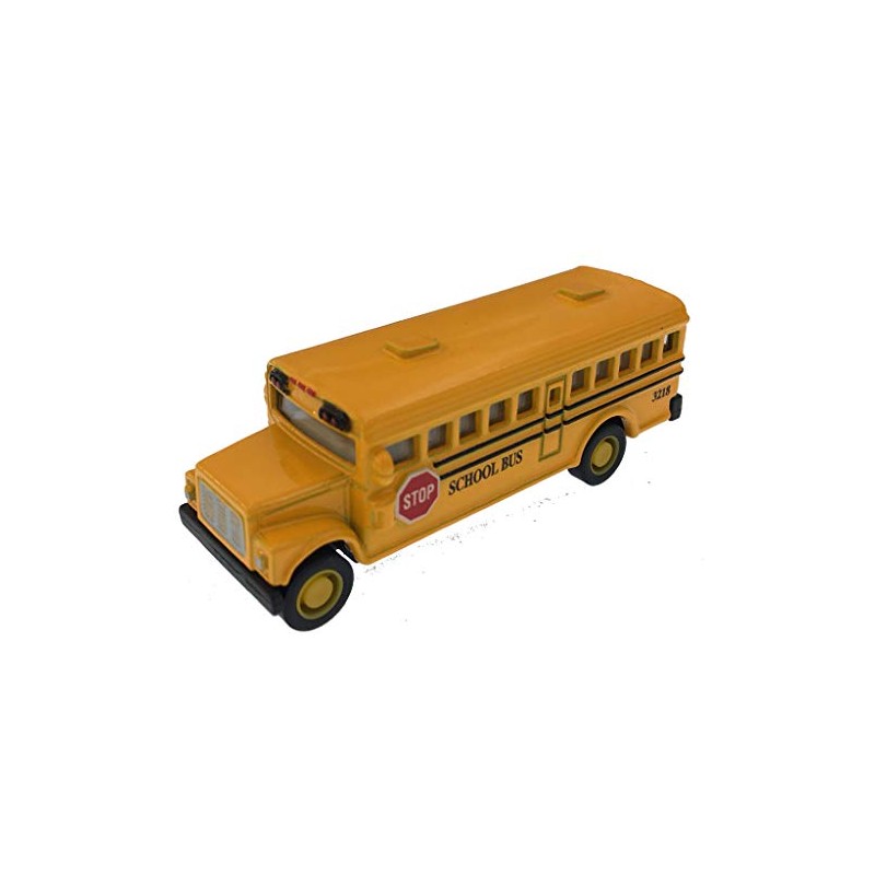 KiNSFUN Classic Mini School Bus 2.5 Inches Die Cast Metal