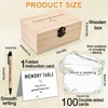 100Pcs Share a Memory Card Sets, Funeral Memorial Cards Wooden