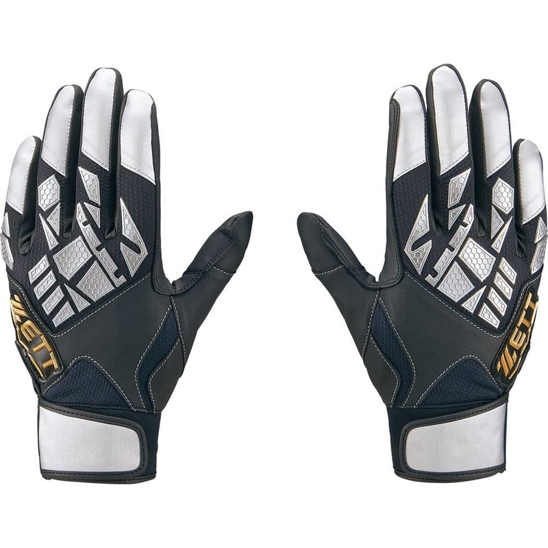 ZETT BG798 Batting Gloves, Neo Status, For Both Hands, Black