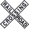 Railroad Crossing Sign - Embroidered Iron On Patch