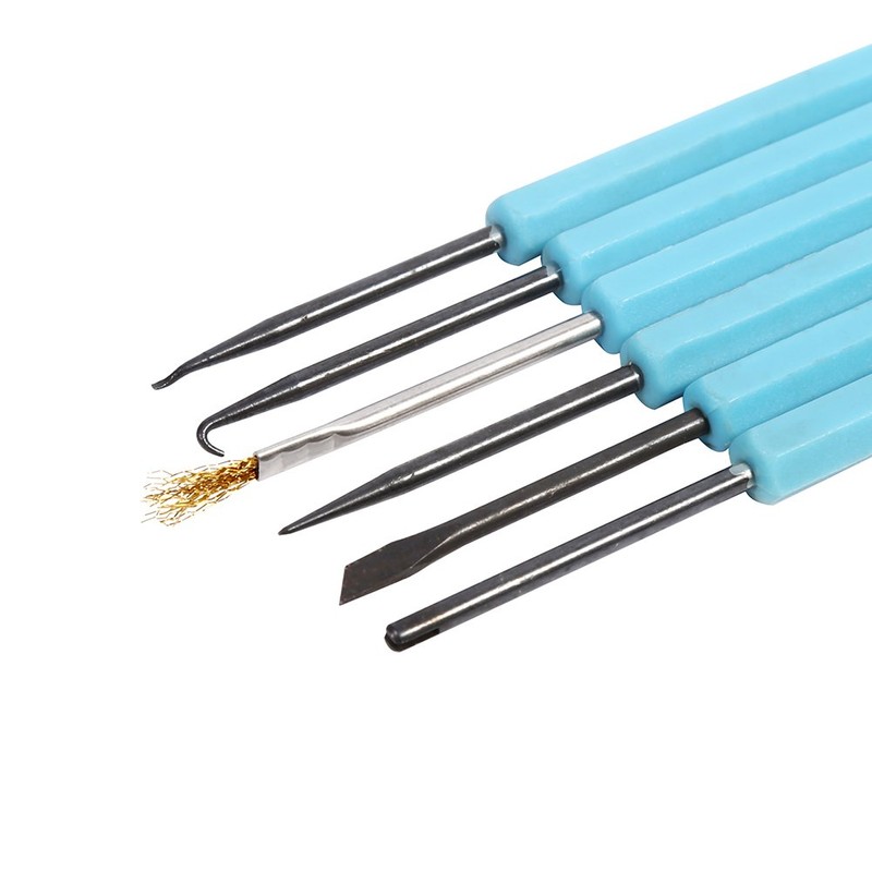 Zerodis 6 in 1 Blue Double-sided Solder Assist Disassembly Tool,