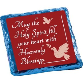 COMMUNION / CONFIRMATION - CHOCOLATE COVERED GRAHAM CRACKERS with MESSAGES - 12 piece