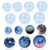 BIGEBO 7 Pcs Clear Silicone Sphere Molds for Resin Casting,