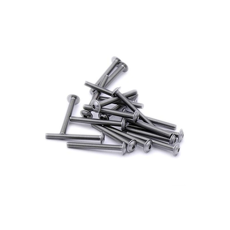 M3 (3mm x 5mm) Flanged Hex Socket Button Machine Screw