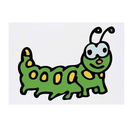 Azeeda 'Bunte Raupe' Temporäres Tattoo - Hautfreundlicher & Ungiftiger Abziehbild · Wasserfest (TO00079545)