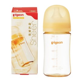 PIGEON Sheer Nursing Bottle, 8.5 fl oz (240 ml), Made of High Quality Plastic, Used in Medical Institutions, Lightweight and Unbreakable
