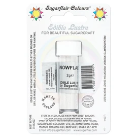 Sugarflair Snowflake Edible Lustre Dust, Add a Lustrous Shine to Cakes or Decorations. Brush On or Add Rejuvenator to Create Eye-Catching Edible Paint, Gives Shine to Your Bakes - 2g