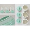 DII Kitchen Accessories Collection Ceramics, Jar Canister Set, Aqua, 3