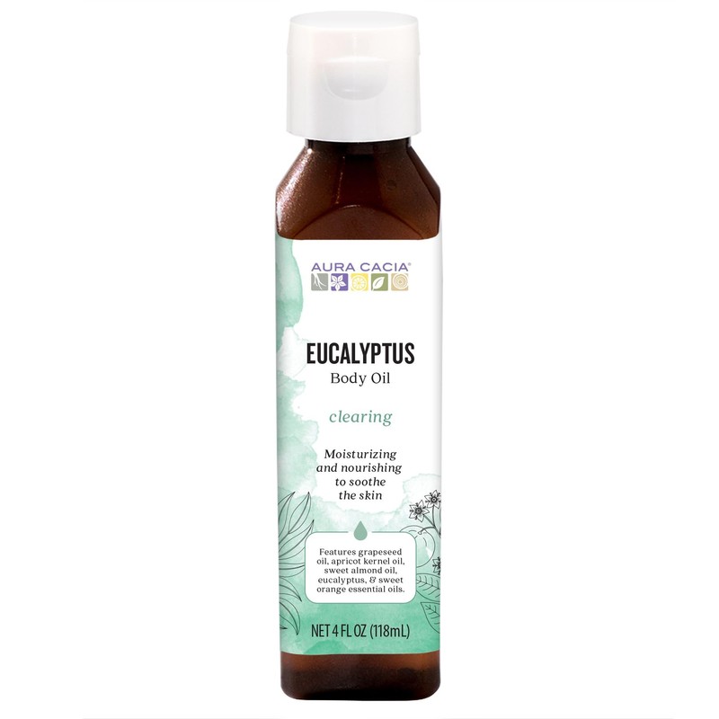 Aura Cacia Body Oil, Clearing Eucalyptus, 4 Fluid Ounce