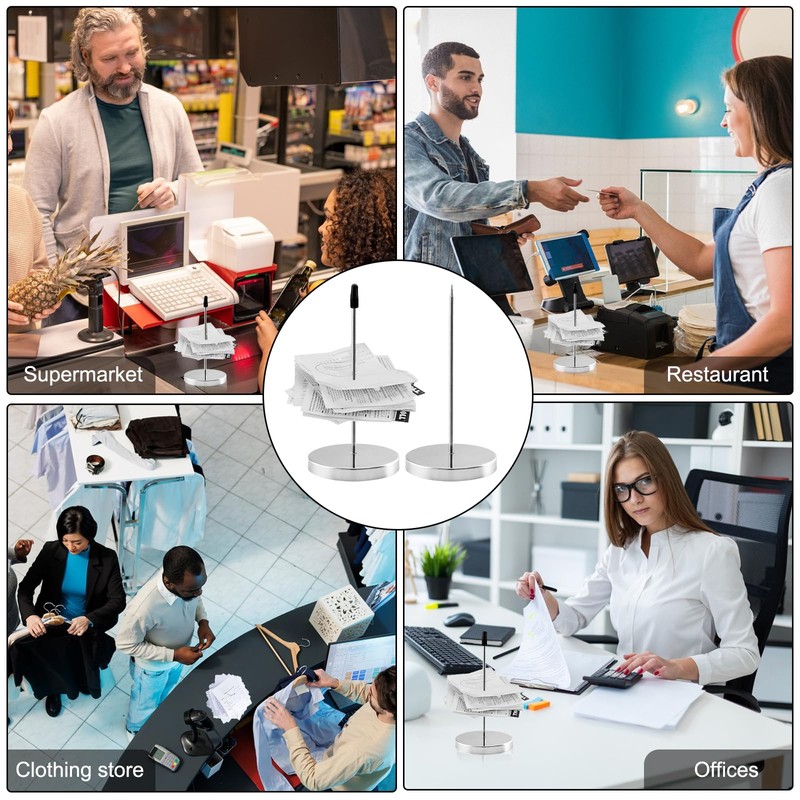 euluoziqing Pack of 2 Note Sticks, Receipt Holder, Receipt Holder