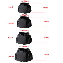 Bell Boots, 1 Pair Rubber Horse Bell Boots, Professional Horse Boots Prevent Injury from Overreach, No-Turn Bell Boots for Horses, Durable & Lightweight Protective Hoof Boot Training Equipment L