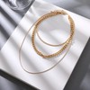Qimily Dainty Layered Chain Necklace, Handmade 14K Gold Plated Pendant