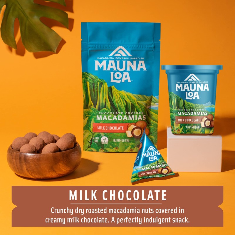 Chocolate Covered Macadamia Nuts, Milk Chocolate Flavor, .6 Oz Bag
