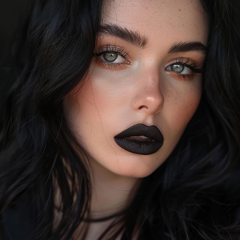 Depuplum Black Lipstick Matte for Women, Long Lasting Lipstick Smudge