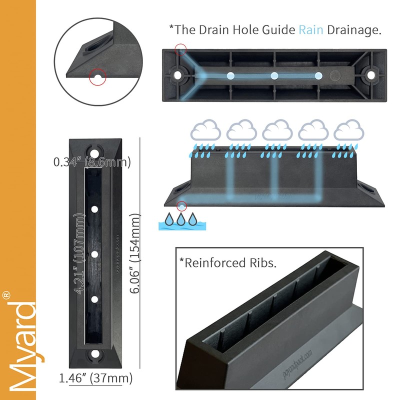 Myard Level Baluster Connectors for Deck Scenic Frontier Glass Balusters