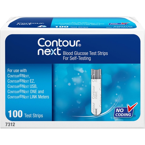 CONTOUR NEXT Blood Glucose Test Strips, 100 Count