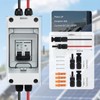 kerwinn Solar Panel Disconnect Switch,30A 1000V Miniature Circuit Breaker Box