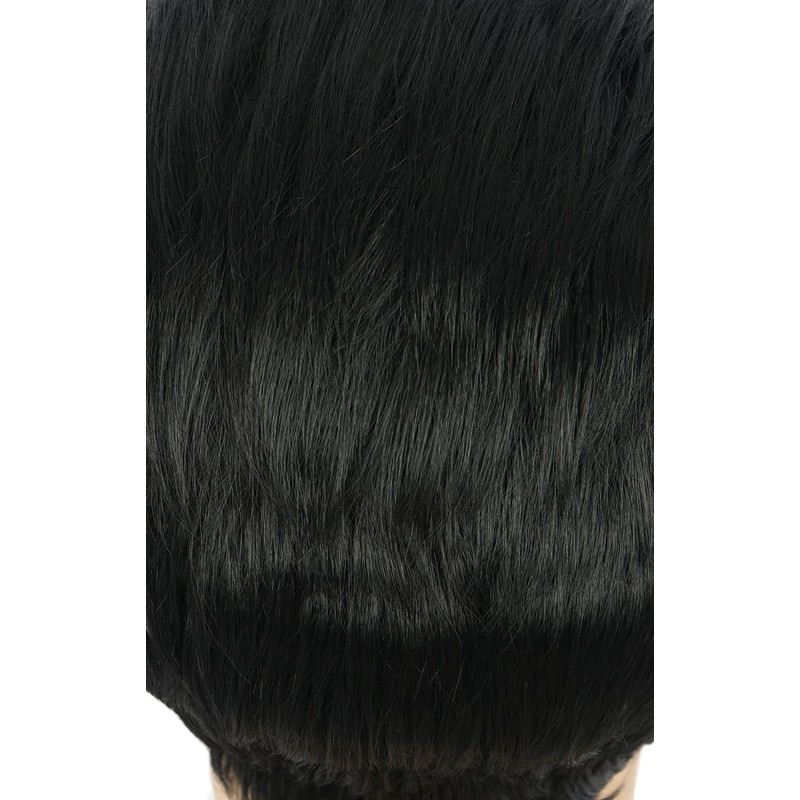 Adult Short Mens Black 70s80s Rocker Wig Anime Wig