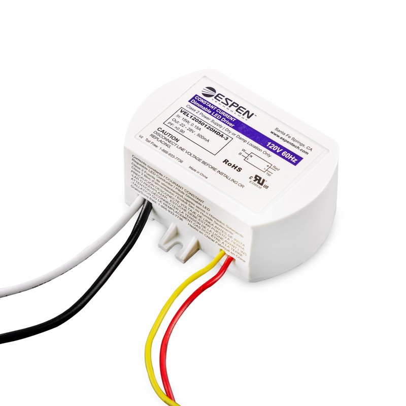 Espen LED Driver VEL12050120HDA-3 TRIAC Dimming, Constant Current, Max. 12W,